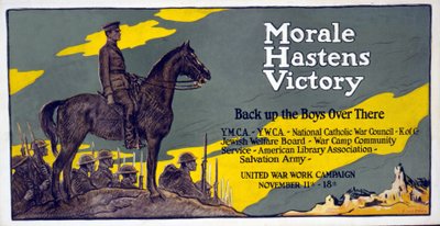 La Morale accélère la Victoire - Soutenez les Garçons là-bas, Campagne de Travail de Guerre Unie, 11-18 Nov. 1918 - Francis Luis Mora