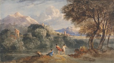Paysage classique avec figures - Francis Oliver Finch