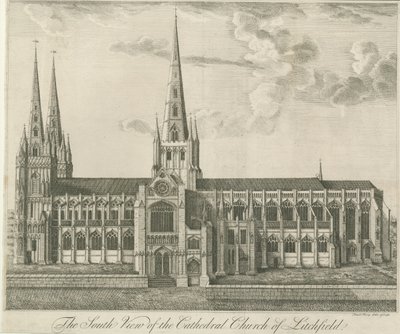 Cathédrale de Lichfield - Vue sud : gravure, nd [19e siècle] - Francis Perry