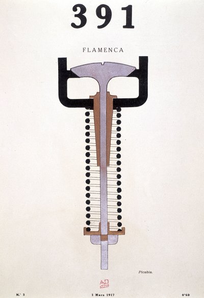 Couverture du "391" de Picabia (1879-1953), n° 3 du 01/03/1917 (lithographie) - Francis Picabia