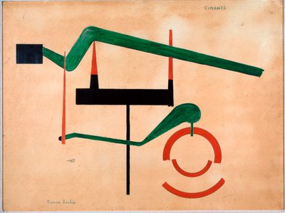 Detrempe Cements de Francis Picabia (1879-1953) 1920 Dim. 55x75 cm Turin, Collection Ippolito Simonis - Francis Picabia