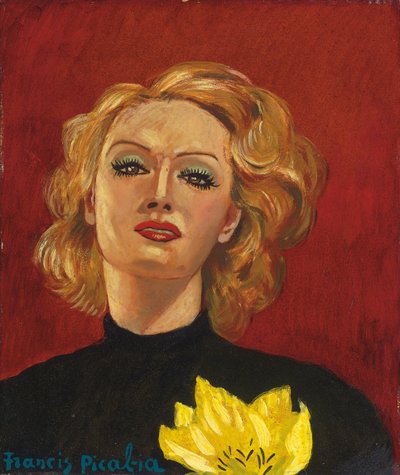 Femme à la fleur jaune, vers 1941-2 (huile sur carton) - Francis Picabia