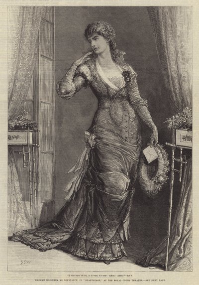 Madame Modjeska en Constance, dans Heartsease, au Royal Court Theatre - Francis S. Walker