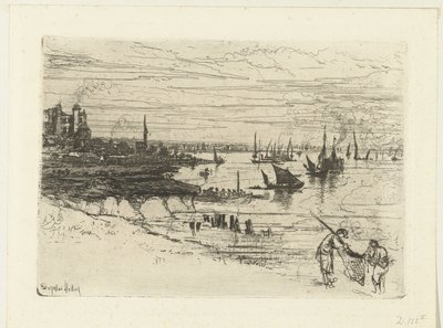 Auberge sur la Tamise - Francis Seymour Haden (Sir) (signed by artist)