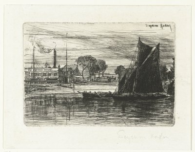 West London Rowing Club (The Feathers Tavern) - Francis Seymour Haden (Sir) (signed by artist)