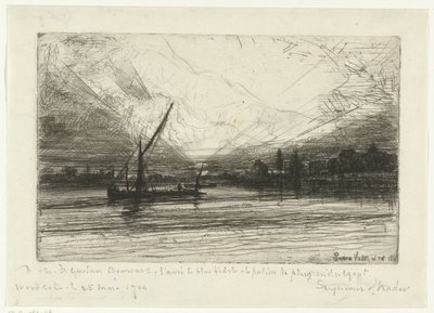 Coucher de soleil sur la Tamise - Francis Seymour Haden (Sir) (signed by artist)