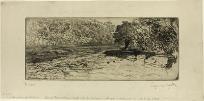 Un endroit probable pour un saumon - Francis Seymour Haden
