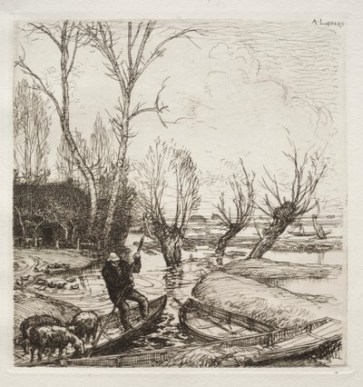 Au Marais Inondé: La Bergère - Francis Seymour Haden