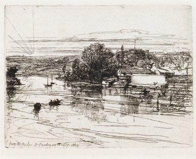 Depuis le pont à Cardigan - Francis Seymour Haden