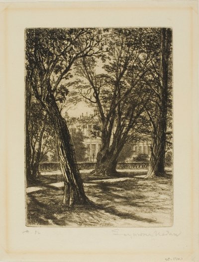 Jardins de Kensington, No. I (petite planche) - Francis Seymour Haden