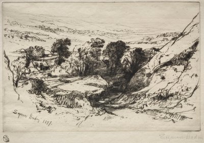 Nine Barrow Down - Francis Seymour Haden