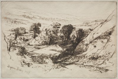 Nine Barrow Down, 1877 - Francis Seymour Haden