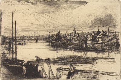 Vieux Chelsea, depuis la fenêtre de Whistler (Battersea Reach) - Francis Seymour Haden