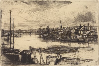 Le vieux Chelsea, depuis la fenêtre de Whistler (Battersea Reach) - Francis Seymour Haden