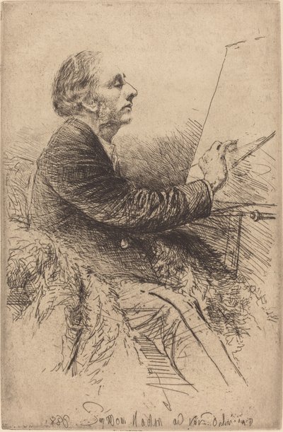 Autoportrait au chevalet - Francis Seymour Haden