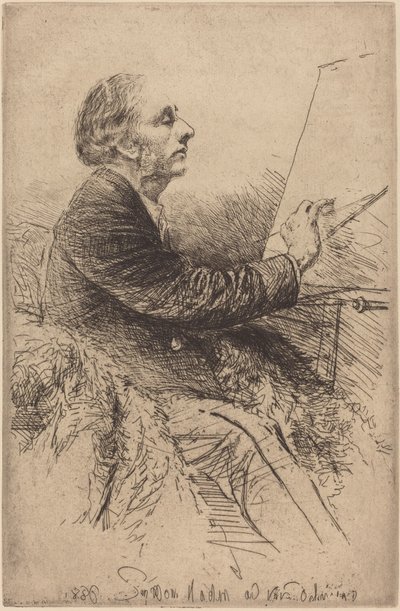 Autoportrait au chevalet - Francis Seymour Haden