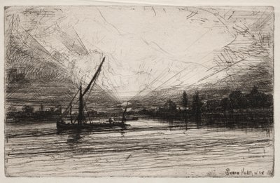Coucher de soleil sur la Tamise - Francis Seymour Haden
