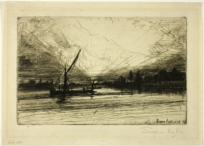 Coucher de soleil sur la Tamise - Francis Seymour Haden