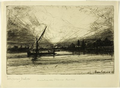 Coucher de soleil sur la Tamise - Francis Seymour Haden