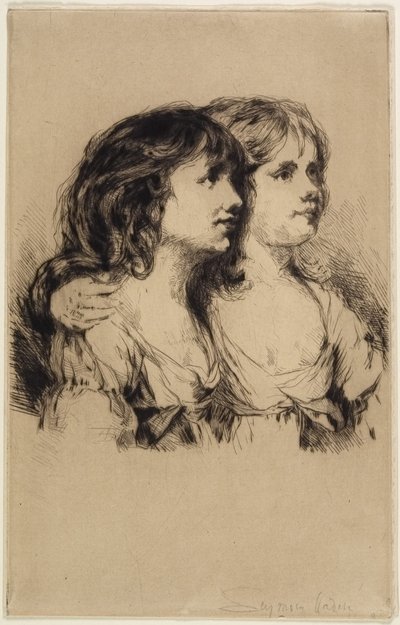 Les Jumelles-Sarah et Anne Haden (No. 2), 1885 - Francis Seymour Haden