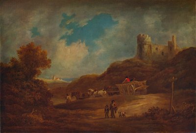 Un château, avec chariot et chevaux, vers 1886, 1938 - Francis Towne