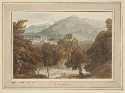 Ambleside, une vue près de Clappers Gate, Ambleside - Francis Towne