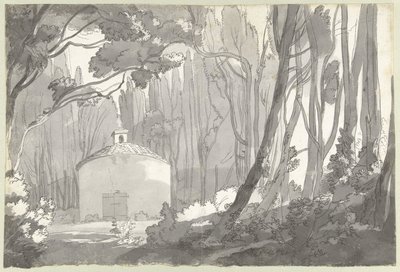 Dans le parc de la Villa Mondragone à Frascati - Francis Towne