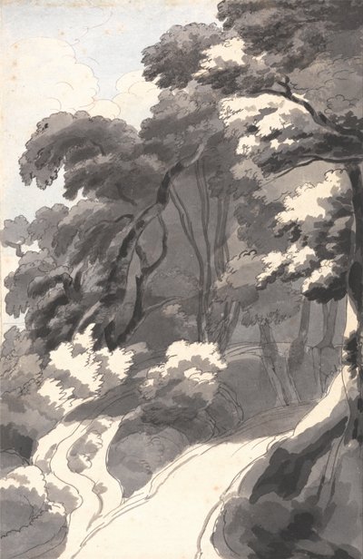 La châtaigneraie, près de la Rocca del Papa, près du lac Albano - Francis Towne
