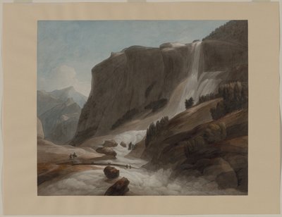 Cascade entre Chiavenna et le mont Splügen, 1784 - Francis Towne