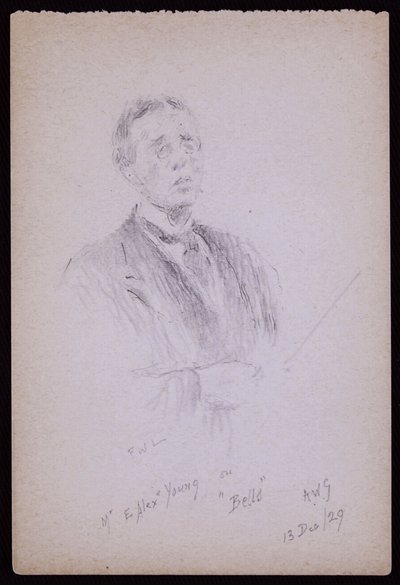 Portrait de E Alex Young - Francis Wilfred Lawson