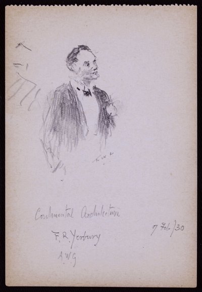Portrait de FR Yerbury - Francis Wilfred Lawson