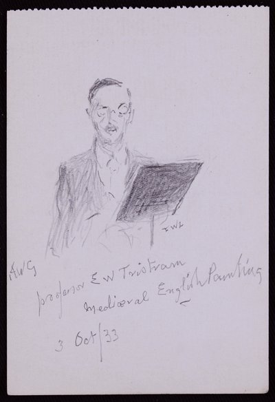Portrait du professeur EW Tristram - Francis Wilfred Lawson