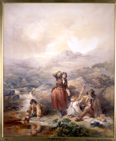 Le repas du berger, 1844 - Francis William Topham