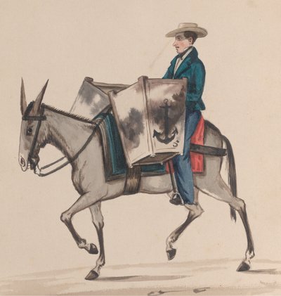 Un boulanger à cheval, d