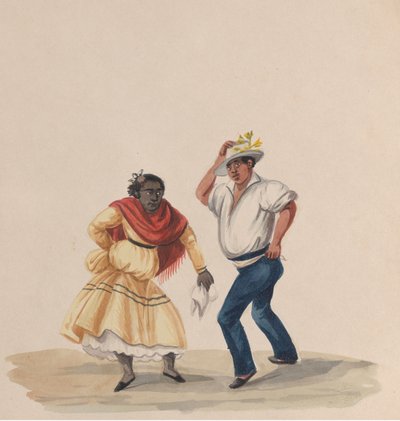 Un homme et une femme dansant, d