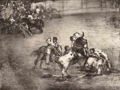 Un picador attrapé par un taureau, des 