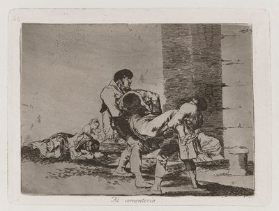 Au cimetière, Planche 56 de Los desastres de la guerra (Les désastres de la guerre) - Francisco de Goya