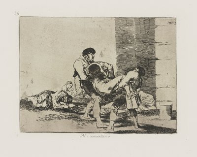 Au cimetière, pl. 56 de la série Les désastres de la guerre - Francisco de Goya