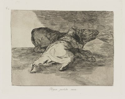 Il en tire quelque chose, pl. 40 de la série Les Désastres de la guerre - Francisco de Goya
