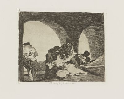 Amarga presencia. (Bitter To Be Present.), pl. 13 de la série Los desastres de la guerra (Les Désastres de la guerre) - Francisco de Goya