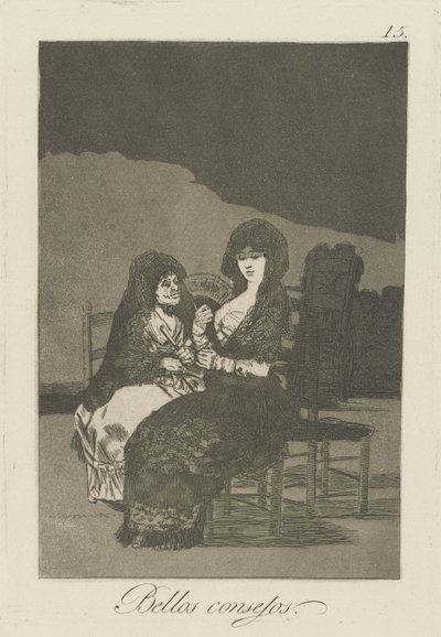 Beaux conseils, pl. 15 de la série Los caprichos - Francisco de Goya