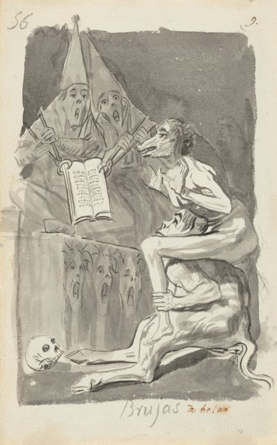 Brujas à volar (Sorcières se préparant à voler) [verso] - Francisco de Goya