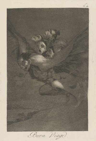 Buen viage, pl. 64 de la série Los caprichos - Francisco de Goya