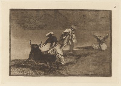 Capeau un autre enfermé, Planche 4 de La tauromaquia - Francisco de Goya