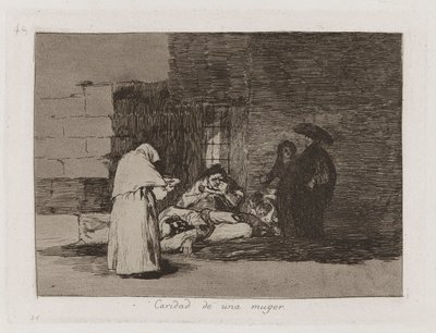 Caridad de una mujer - Francisco de Goya