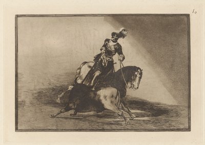Charles V. piquant un taureau dans l