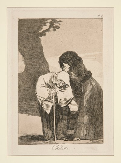 Chiton (Silence), pl. 28 de la série Los caprichos - Francisco de Goya