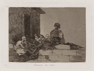 Clamores en vano, pl. 54 de la série Los desastres de la guerra - Francisco de Goya