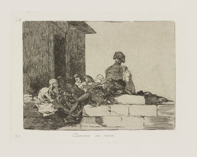 Clamores en vano (Les appels sont vains), pl. 54 de la série Los desastres de la guerra (Les Désastres de la guerre) - Francisco de Goya