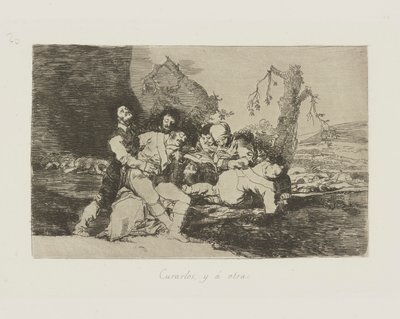 Curarlos, y a otra., pl. 20 de la série Los desastres de la guerra - Francisco de Goya